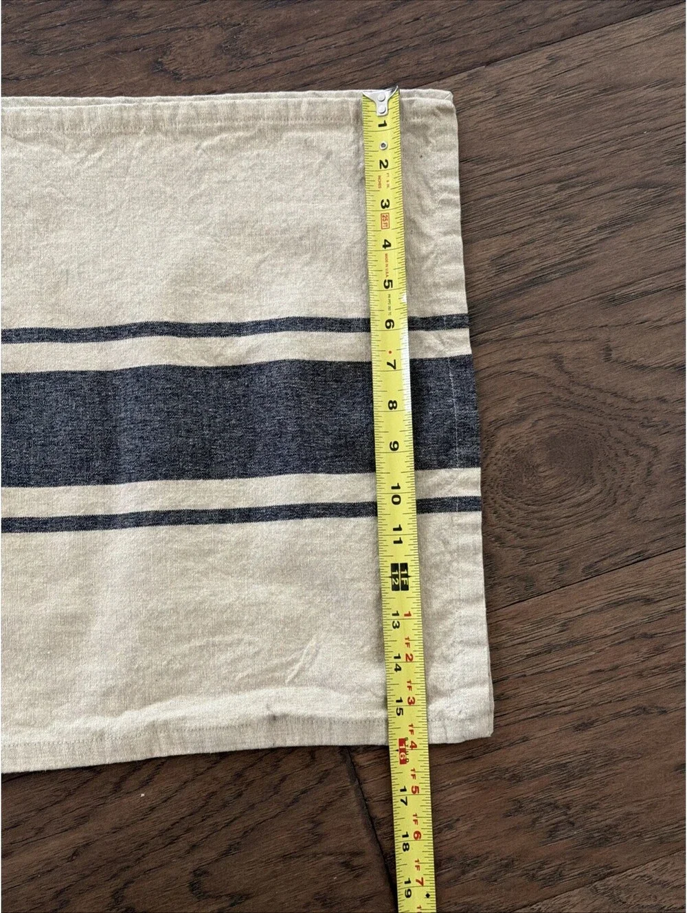 Farmhouse Primitive Blue Striped Grain Sack Table Runner – 16” x 51”